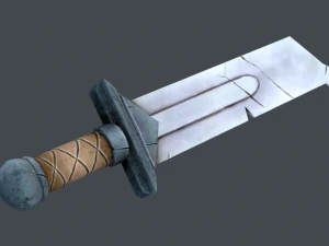 stylized sword set 3D Model