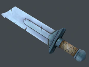 stylized sword set 3D Model