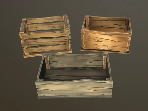 stylized wood props pack 3D Model