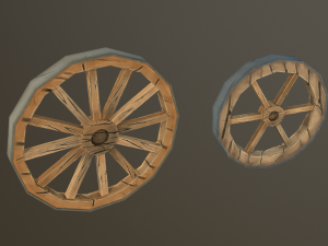 stylized wood props pack Modèle 3D