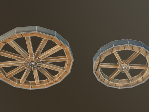 stylized wood props pack Modèle 3D