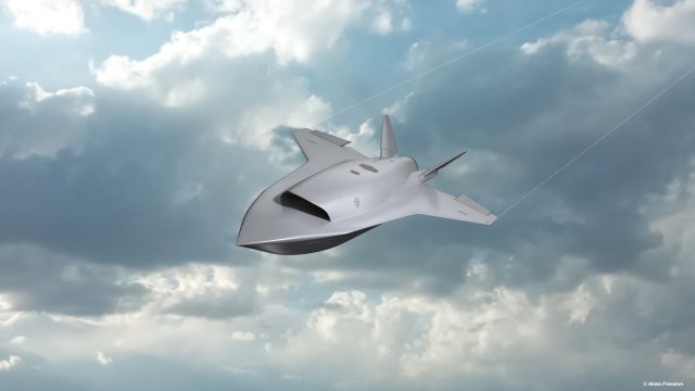 Saab FCAS UCAV 3D Model .c4d .max .obj .3ds .fbx .stl .blend 
