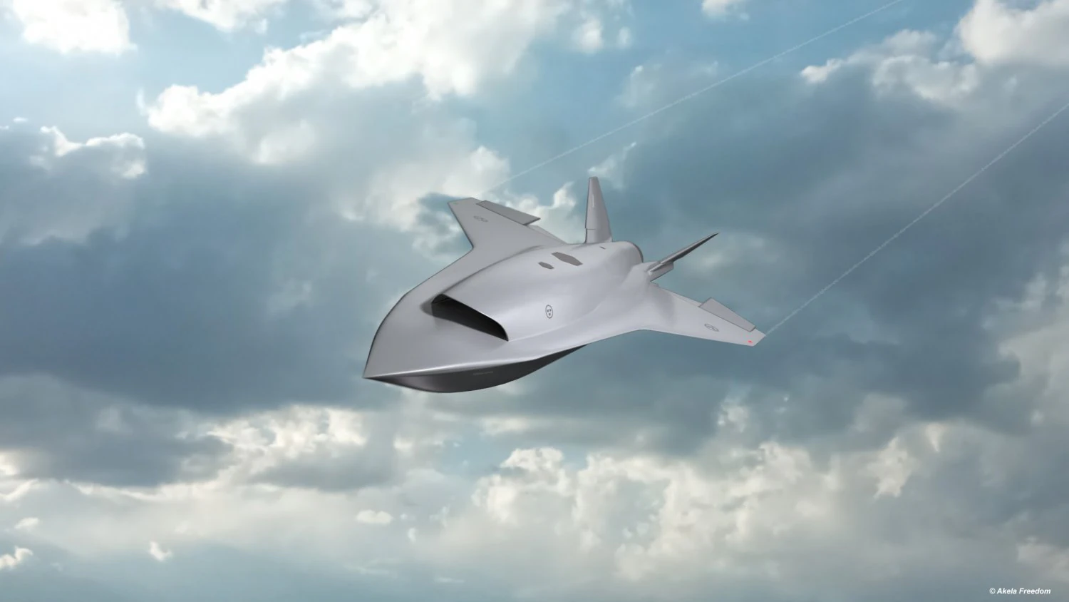Saab FCAS UCAV 3D Model .c4d .max .obj .3ds .fbx .stl .blend 