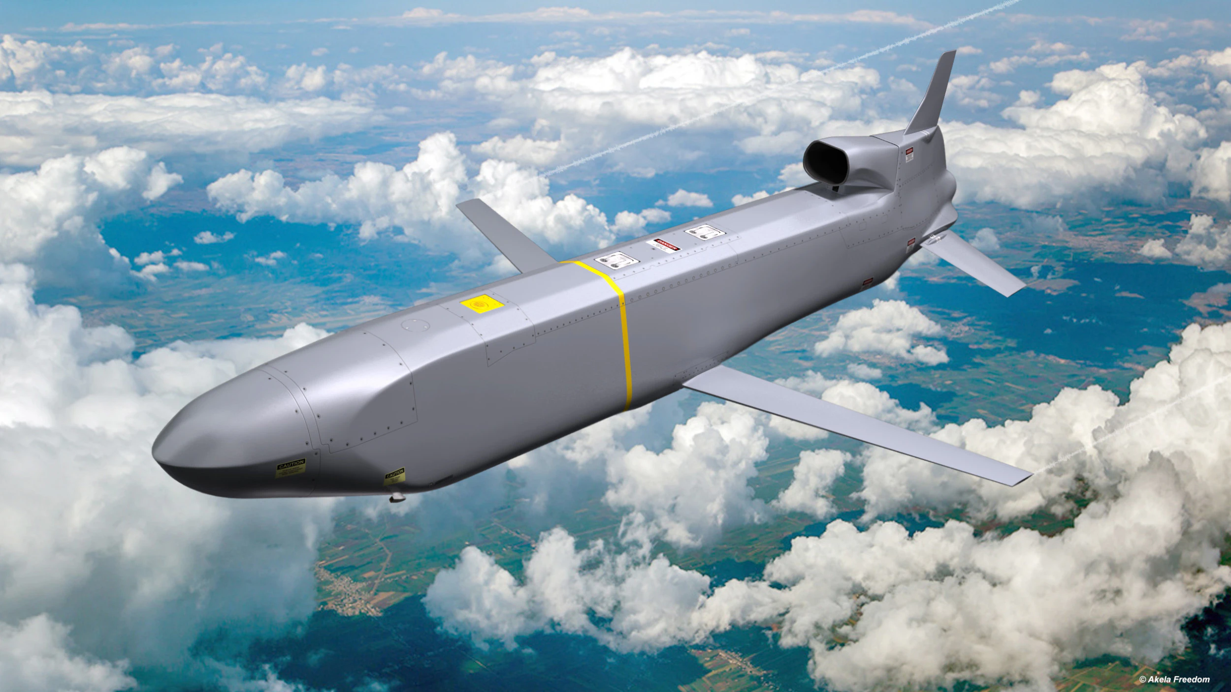 AGM-86B Cruise Missile 3D Model .c4d .max .obj .3ds .fbx .stl .blend 