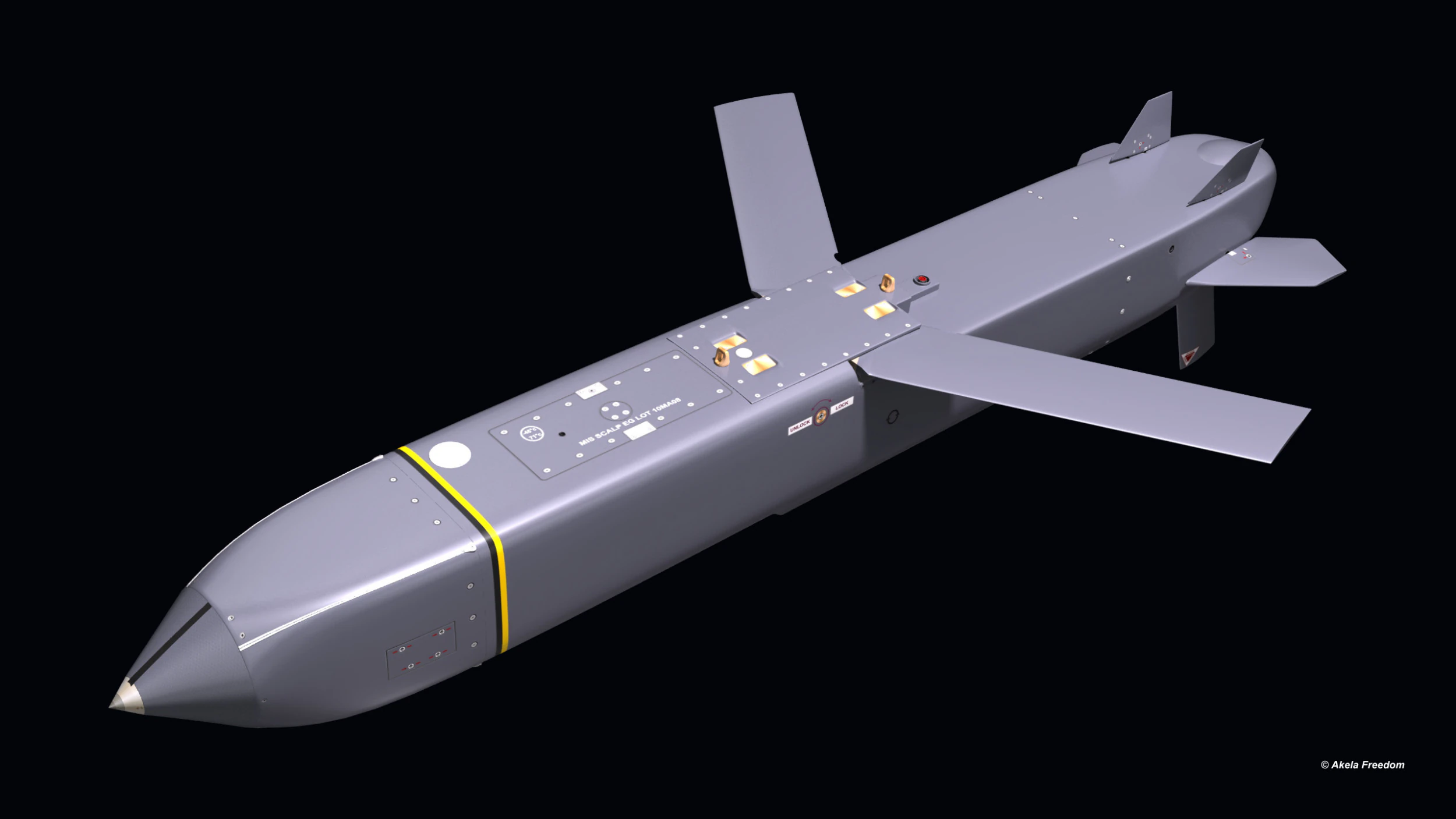 SCALP EG Missile 3D Model .c4d .max .obj .3ds .fbx .stl .blend 