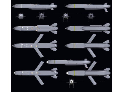 SCALP EG Missile 3D Model