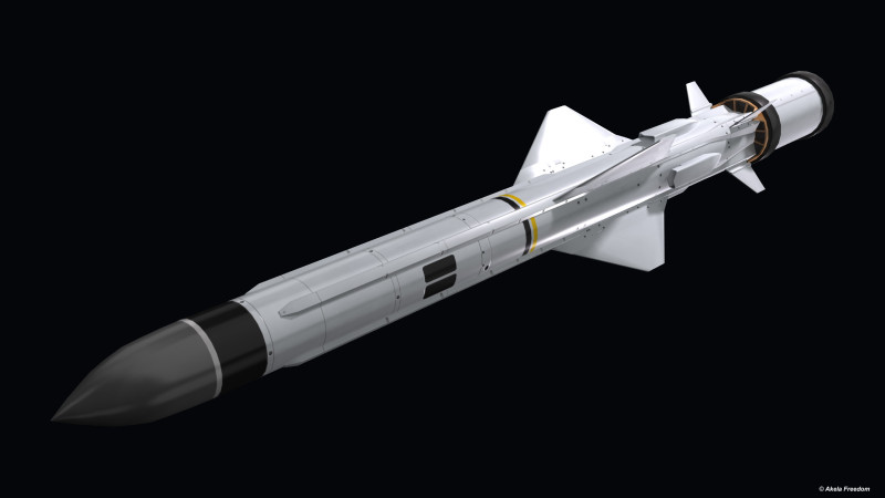 Exocet MM40 3D Model .c4d .max .obj .3ds .fbx .stl .blend 