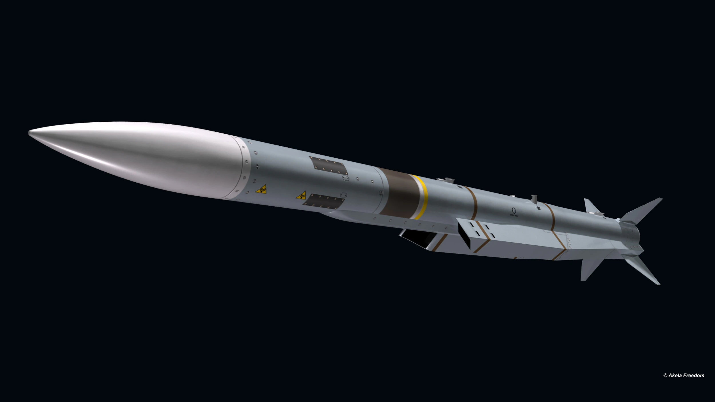 Meteor Missile 3D Model .c4d .max .obj .3ds .fbx .stl .blend 