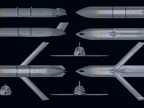 AGM-158 XR Missile Modèle 3D