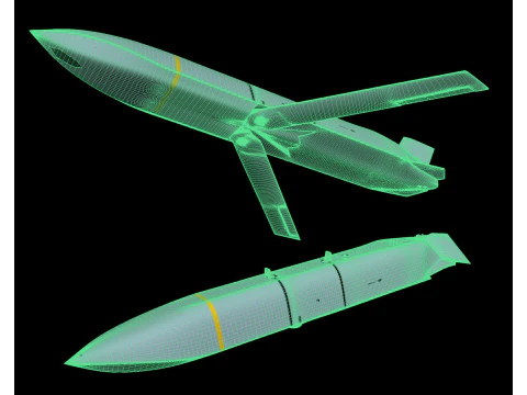 AGM-158 XR Missile 3D Model