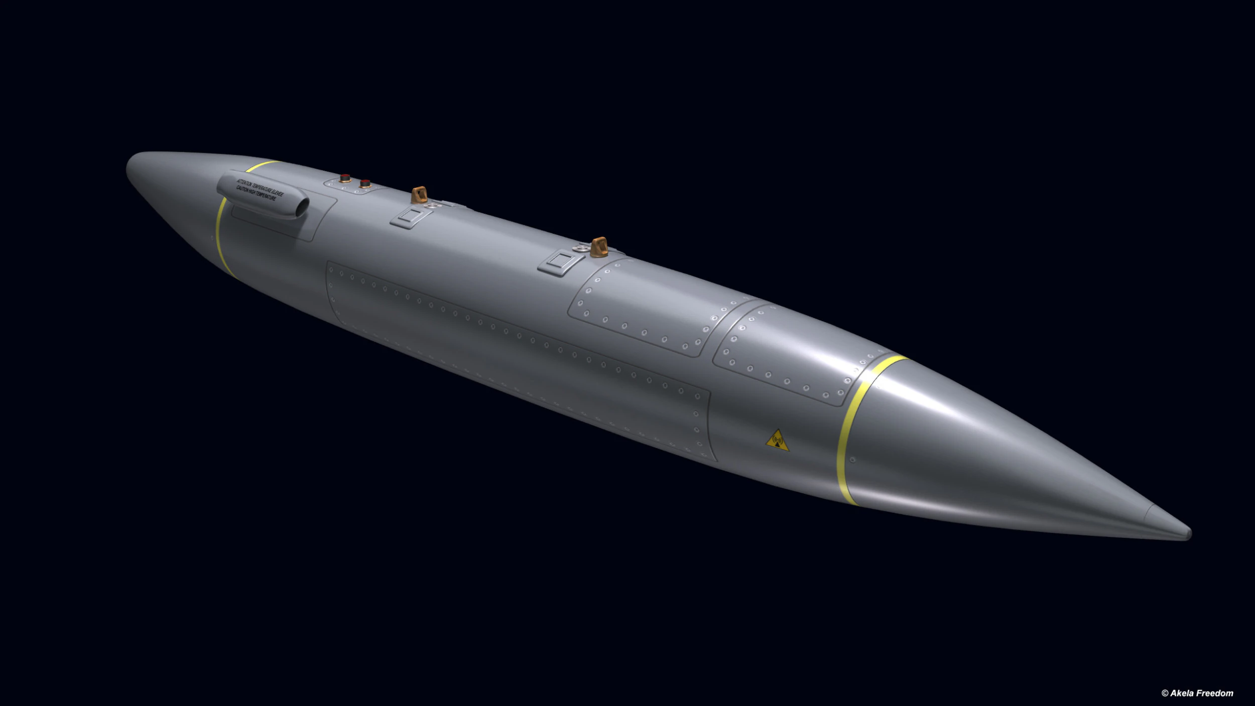Electronic Support Jammer for Rafale 3D Model .c4d .max .obj .3ds .fbx .stl .blend 