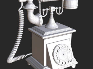 old antique phone pbr low poly 3D Model