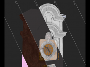 old antique grandfather clock pbr low poly Model 3D