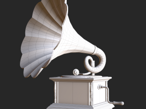 old antique gramaphone 3D मॉडल