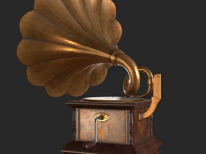 old antique gramaphone 3D Model