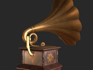 old antique gramaphone 3D Model