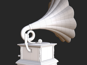old antique gramaphone 3D मॉडल