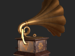 old antique gramaphone 3D मॉडल