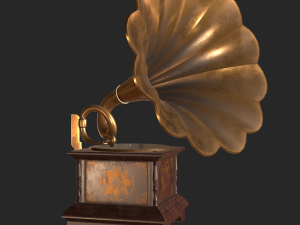 old antique gramaphone 3D मॉडल
