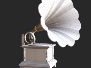 old antique gramaphone 3D Model
