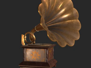 old antique gramaphone 3D Model