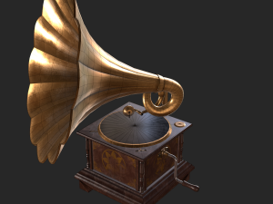old antique gramaphone 3D मॉडल
