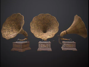 蓄音機 3Dモデル