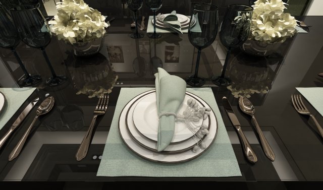 spoonforkglassplats 3D मॉडल .c4d .max .obj .3ds .fbx .stl .blend 