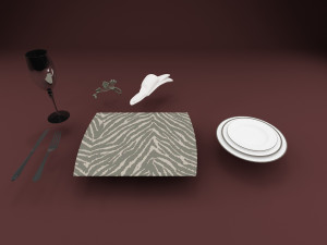 spoonforkglassplats 3D मॉडल