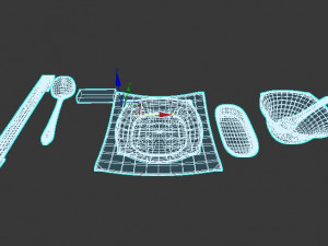 spoonforkglassplats 3D मॉडल