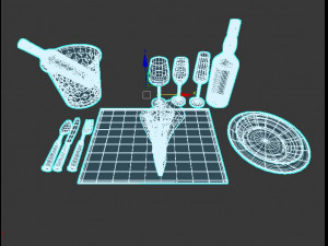 spoonforkglassplats 3D मॉडल