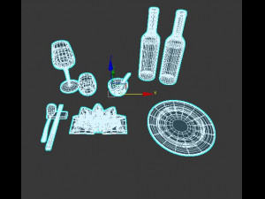 spoonforkglassplats 3D मॉडल