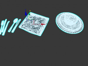 spoonforkglassplats 3D मॉडल