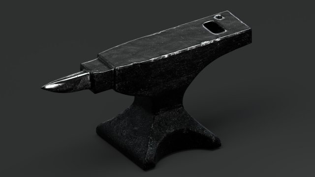 realistic anvil 3D Модель .c4d .max .obj .3ds .fbx .stl .blend 