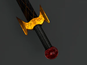 obsidian sword 3D Model