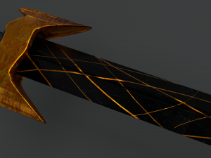 obsidian sword Modello 3D