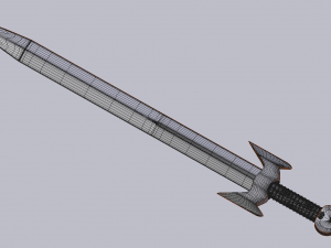 obsidian sword Modello 3D