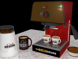coffee machine - cafe desire 3D Model