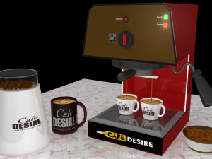 m&aacute;quina de caf&eacute; - caf&eacute; desejo Modelo 3D
