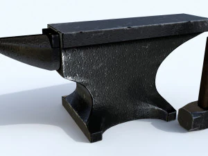 निहाई और स्लेज हथौड़ा 3D मॉडल