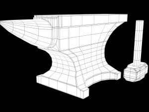 anvil and sledge hammer 3D Model