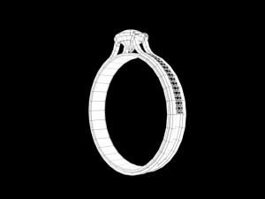 diamond ring Model 3D