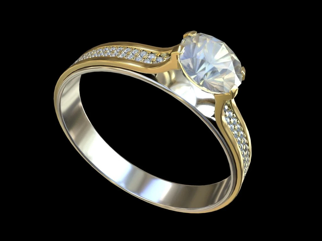 diamond ring 3D Model .c4d .max .obj .3ds .fbx .stl .blend