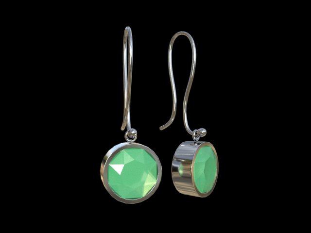 gemstone earrings 3D 모델 .c4d .max .obj .3ds .fbx .stl .blend 