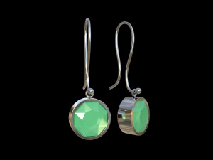 gemstone earrings 3D 모델
