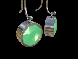gemstone earrings 3D 모델