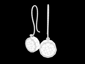 gemstone earrings 3D 모델