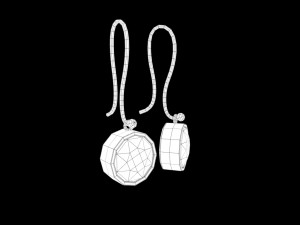 gemstone earrings 3D 모델
