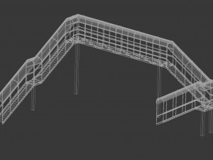 pedestrian overpass Modello 3D