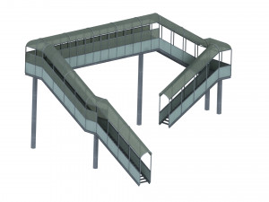 pedestrian overpass 3Dモデル